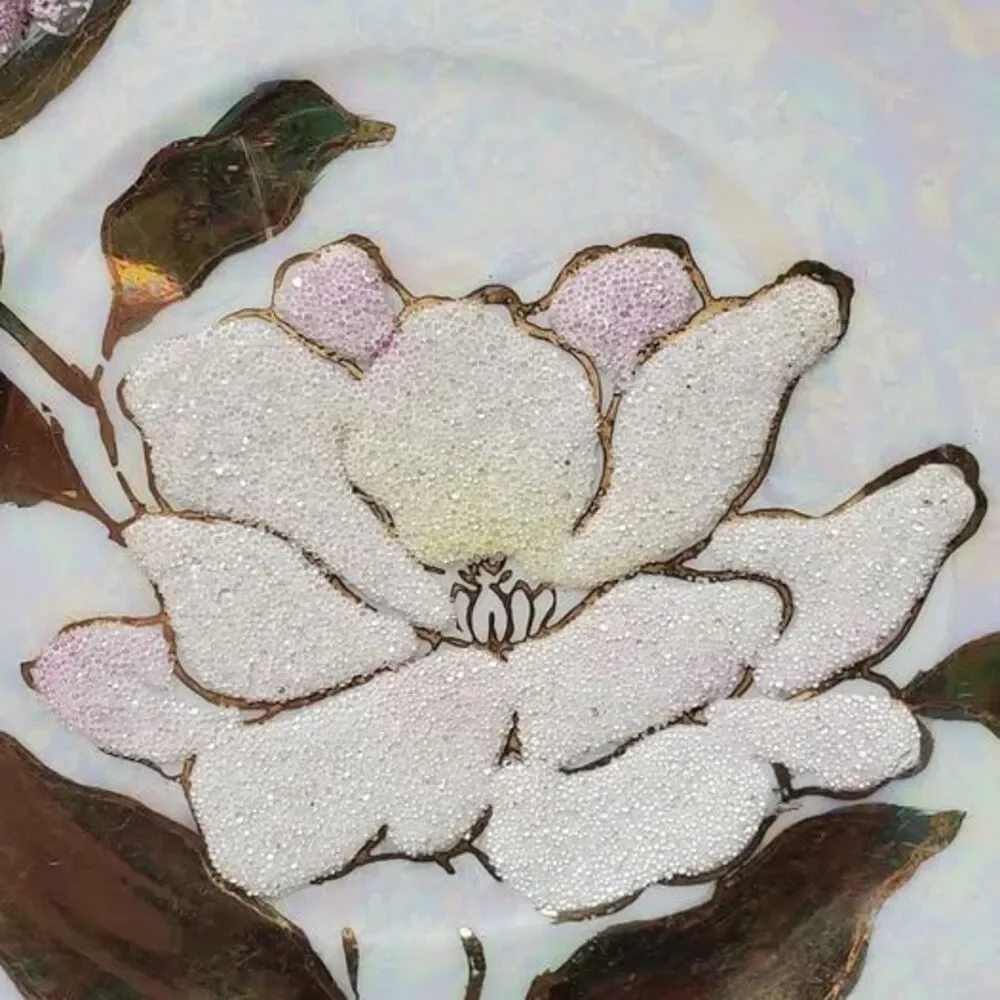 Vintage Teacup and Saucer Textured Flower Vintage